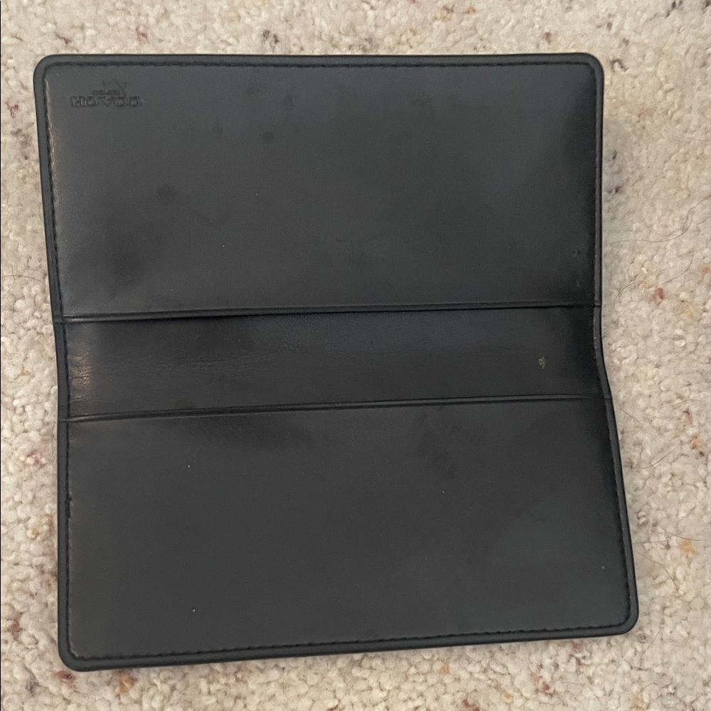 Coach Dark Brown checkbook - Picture 2 of 3
